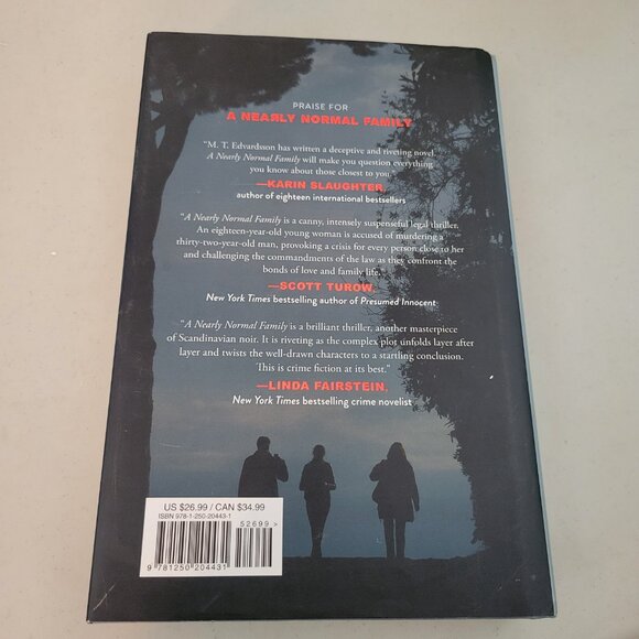A NEARLY NORMAL FAMILY HARDCOVER THRILLER NOVEL BY AUTHOR M.T. EDVARDSSON - Picture 4 of 5